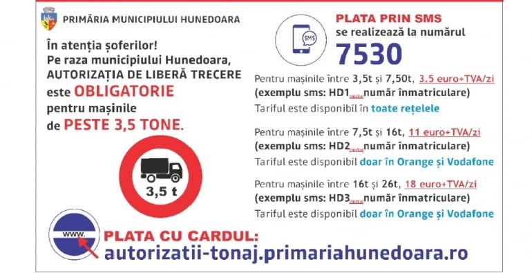 autorizatii tonaj hunedoara