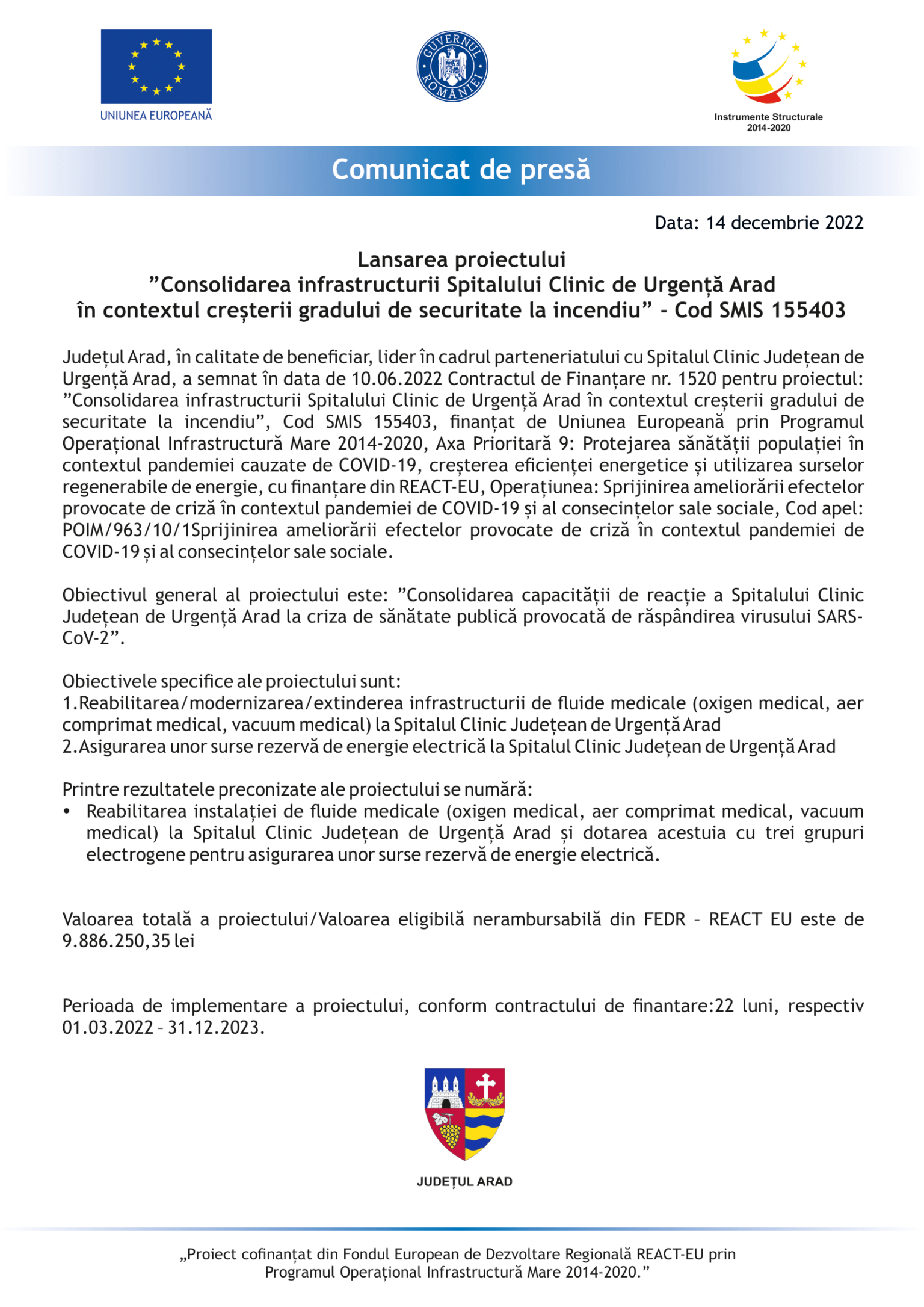 comunicat Arad consolidarea 14 dec -1