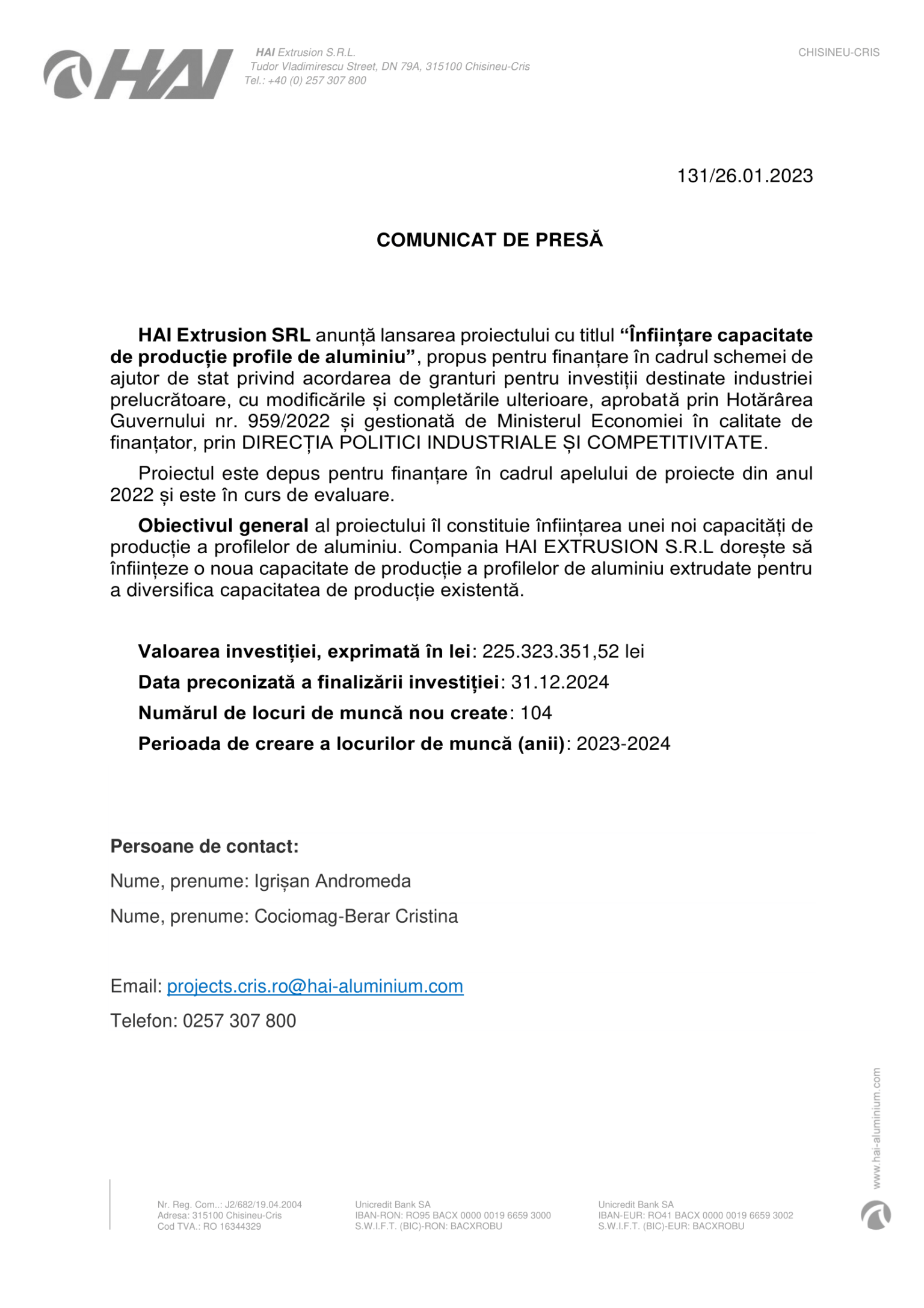 Anunt incepere proiect#1_RO-1