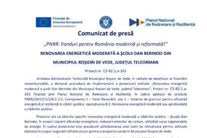 Comunicat de presă DEBUT BERINDEI - versiune finala