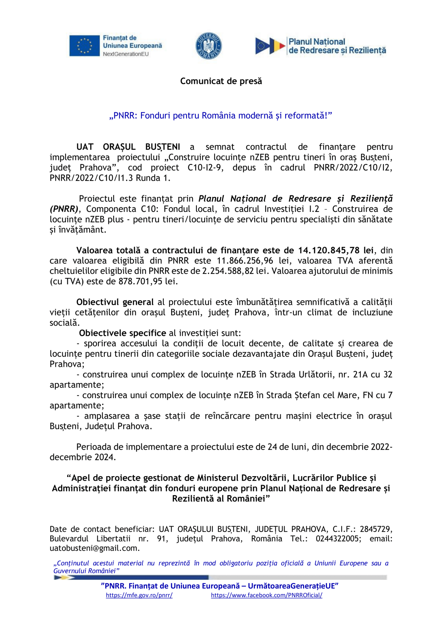 Comunicat de presa locuite NZEB Busteni-1