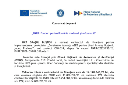 Comunicat de presa locuite NZEB Busteni-1