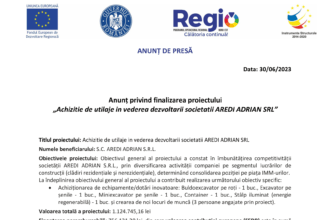 01. AREDI ADRIAN SRL - Anunt de presa finalizare proiect 30-1-min