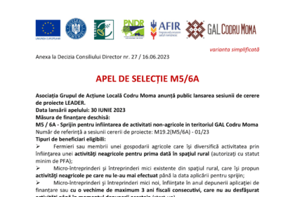 Anunt 2 Apel de selectie Varianta simplificata M5_FEADR_30.06.2023-1