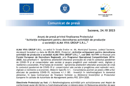 Anunt presa finalizare proiect_ALMA VIVA
