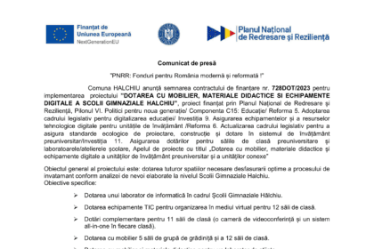 Comunicat de presa Dotari Scoala Halchiu-1-min