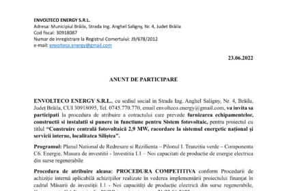 Anunt procedura achizitie_Envolteco