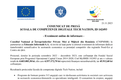 Articol 3_Comunicat de presa Tech Nation Scoala de competente