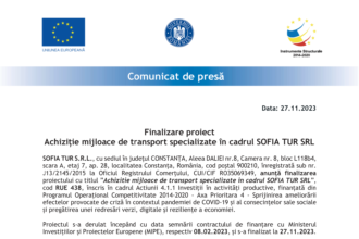 Comunicat de Presa - finalizare proiect SOFIA TUR POC 4.1.1-1-min