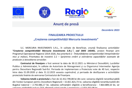 02 Anunt de presa finalizare proiect_145441 rev1 MERCURIA INVESTMENTS-1-min