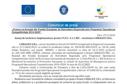 Anunt de presa incheiere proiect-CAMALICE-1