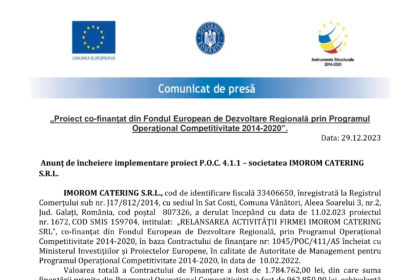 Anunt de presa incheiere proiect-IMOROM CATERING-1