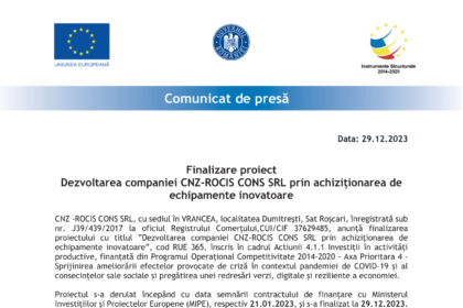 Comunicat de Presa - finalizare proiect - CNZ-ROCIS CONS-1-min