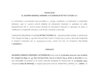 Convocator AGOA Bittnet Systems SA