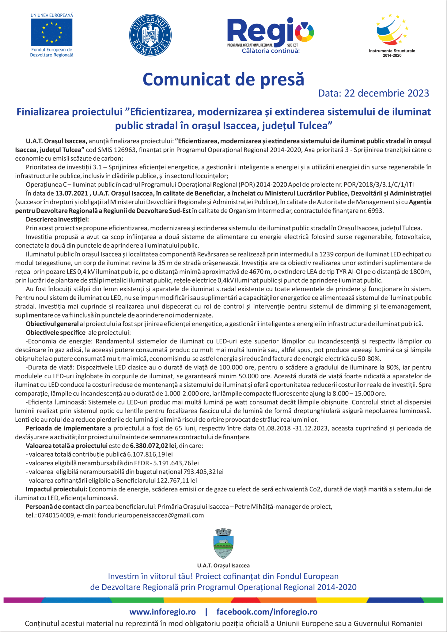 comunicat de presa online Isaccea 126963 22dec-1