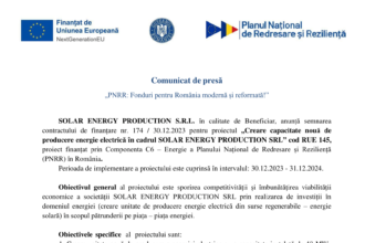 Comunicat de presa lansare -ziar- PNRR SOLAR ENERGY-1-min