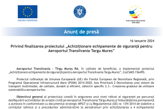 Comunicat finalizare Aeroportul Transilvania Targu Mures 16 ianuarie-1-min