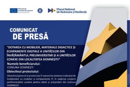 comunicat de presa online Comuna Domnesti