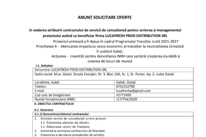ANUNT PRESA LUCAFRESH PROD