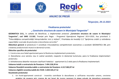 Anunt de presa_finalizare_GEOMATICA
