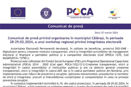 comunicat de presa ROAEP NR5 CALARASI