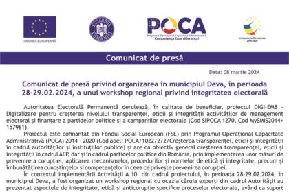 comunicat de presa ROAEP NR6 DEVA