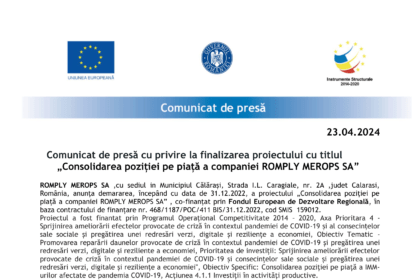 Finalizare ROMPLY MEROPS SA