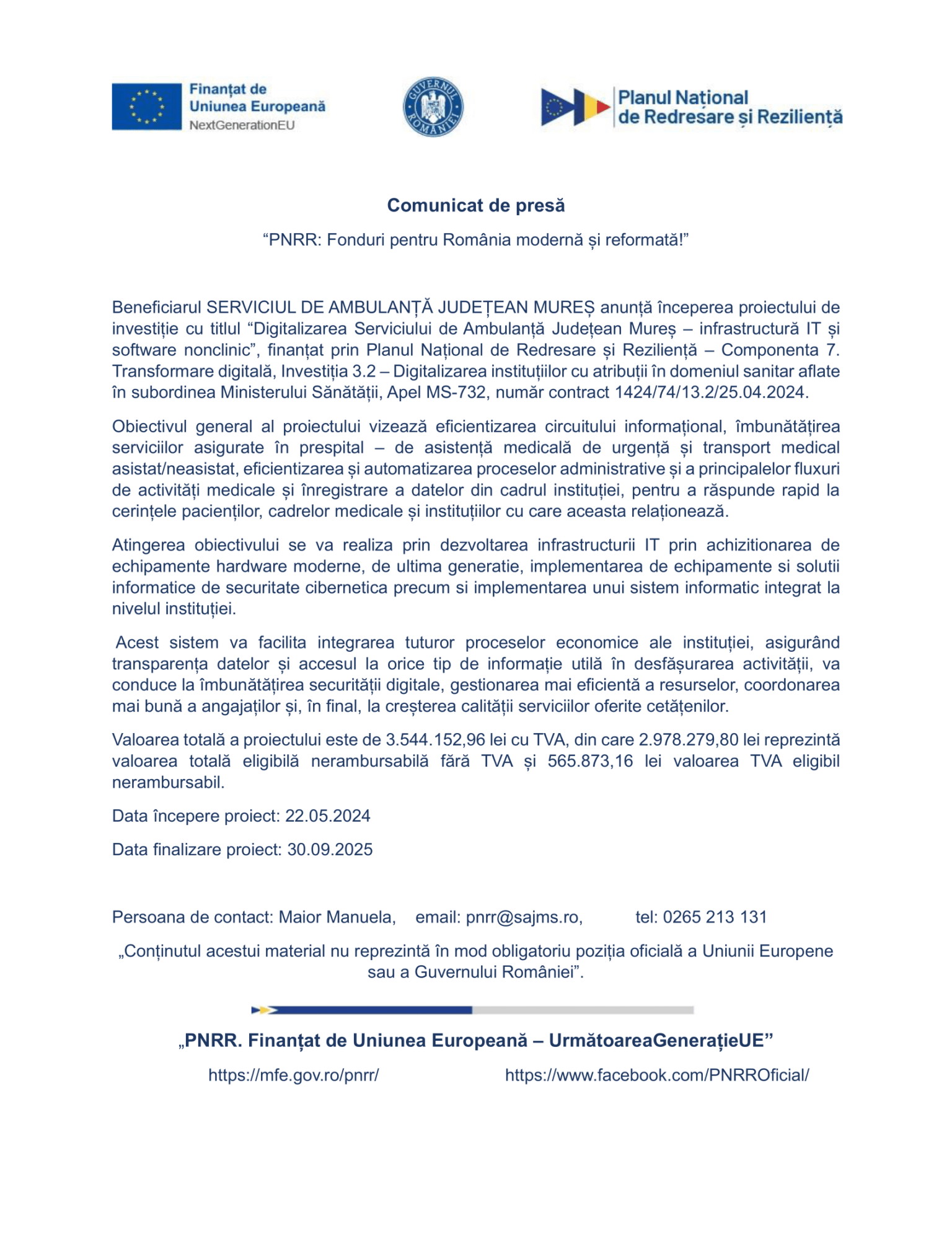 Comunicat de presa_inceput PNRR_SAJ Mures VF