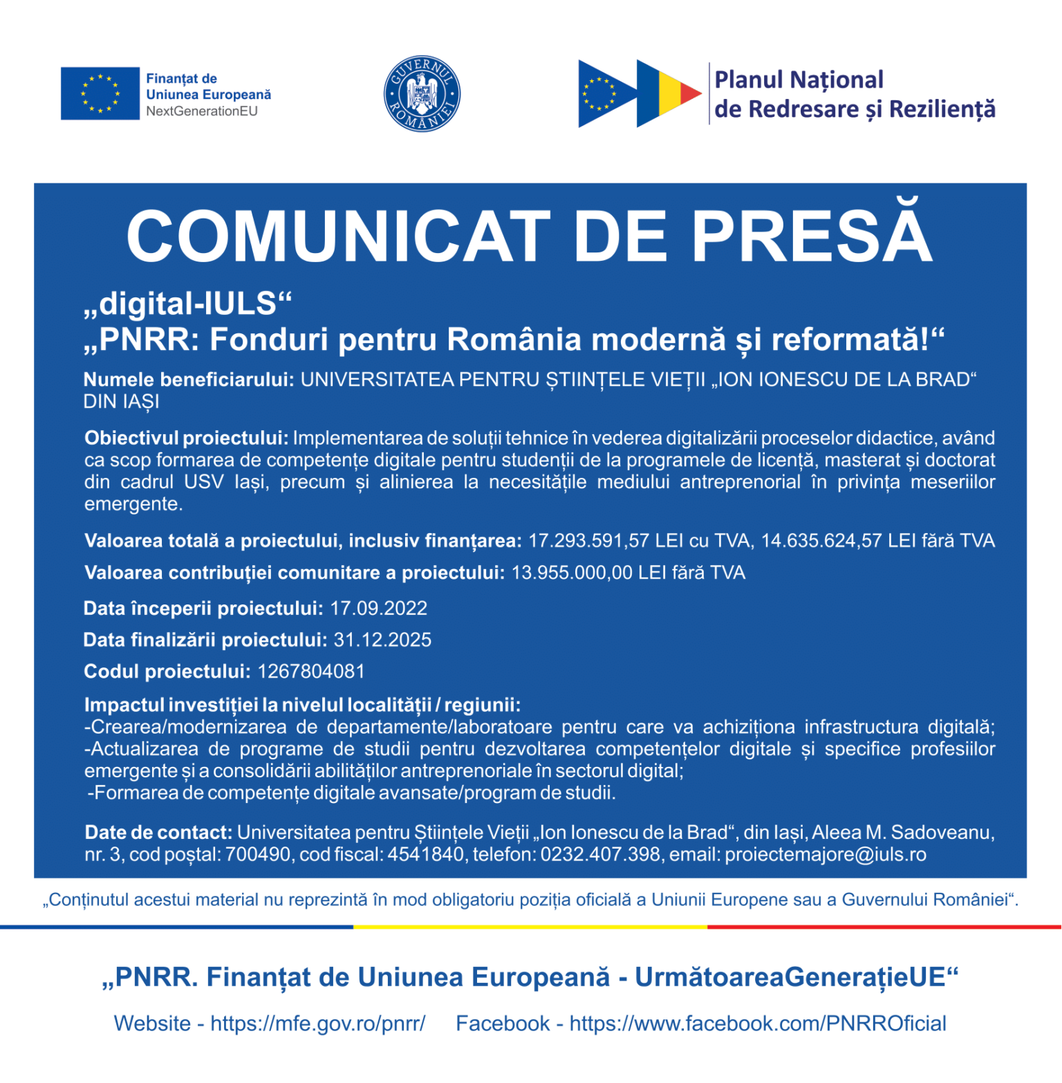 Comunicat de presa online 1 zi curierul national DIGITAL IULS PNRR 2024 V5