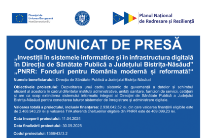Comunicat de presa online 1 zi curierul national DSP BISTRITA PNRR 2024 V3