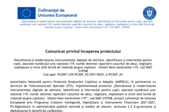 Comunicat privind inceperea proiectului-ANPDCA