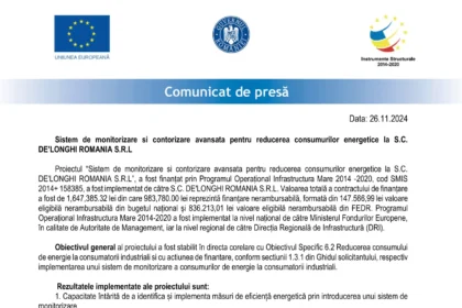 Comunicat de presa FINAL - color - DELONGHI ROMANIA SRL