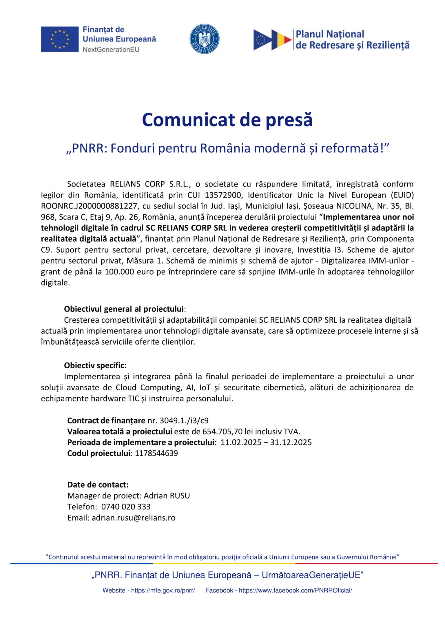comunicat-de-presa-de-inceput-relians-digitalizare-pnrr
