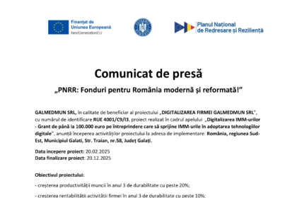 Anunt de presa GALMEDMUN SRL-1