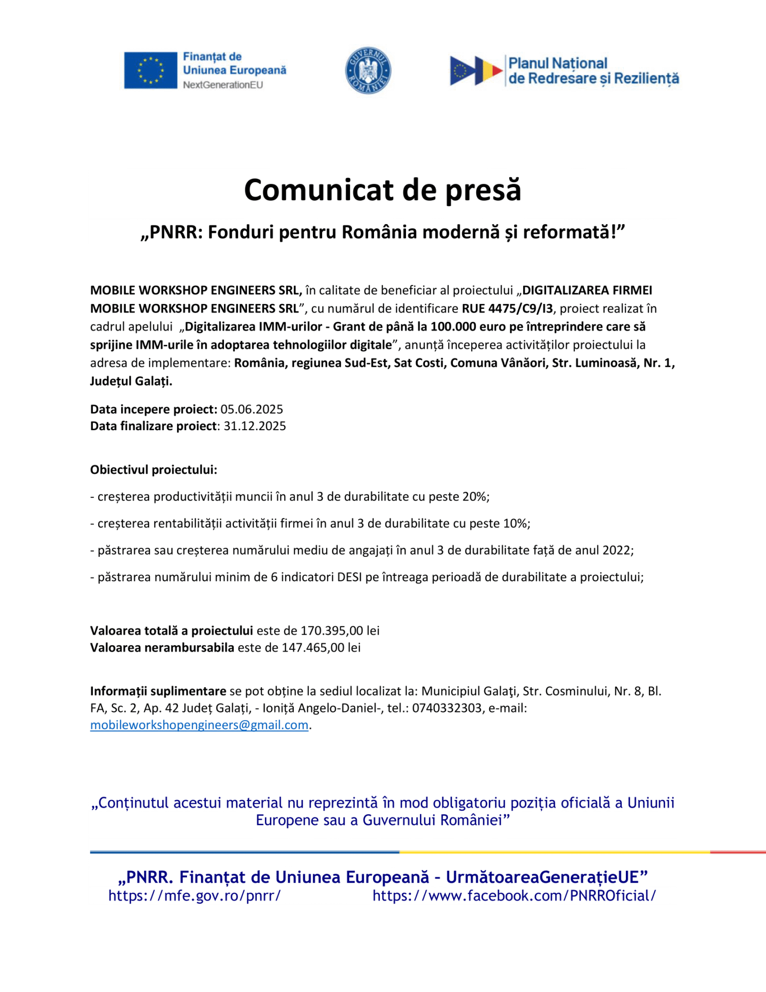 Anunt de presa MOBILE SRL-1