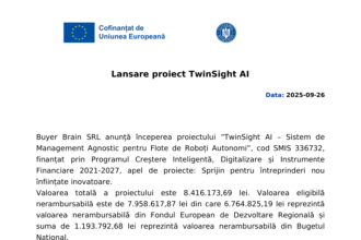 Anunt Lansare proiect TwinSight AI-1