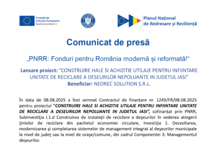 Comunicat NEOREC SOLUTION