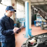 mecanic într-un service auto