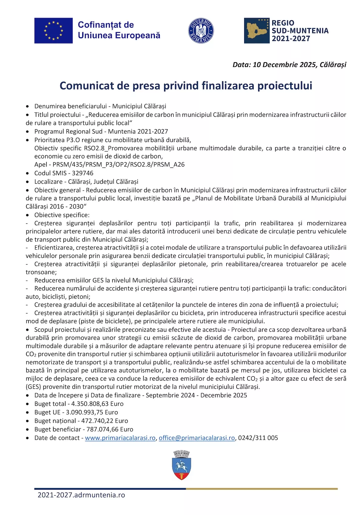 mun-calarasi-reducerea-emisiilor-de-carbon-smis-129156-comunicat-finalizare-proiect