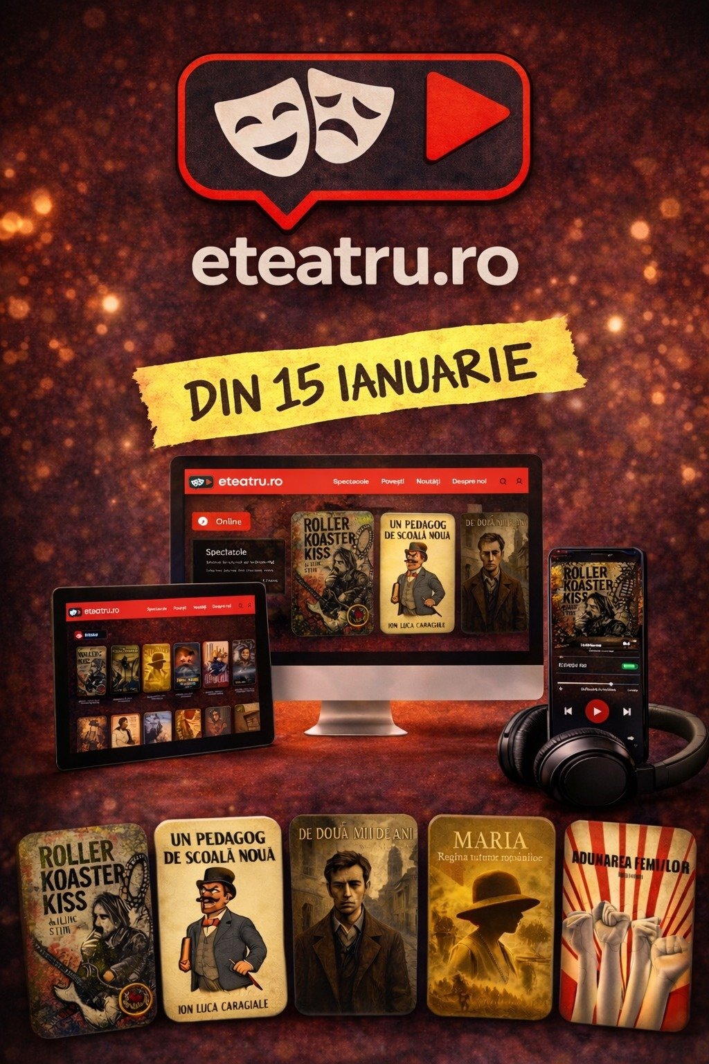 Teatrul Național Radiofonic Radio România lansează noul eteatru.ro, de Ziua Culturii Naționale