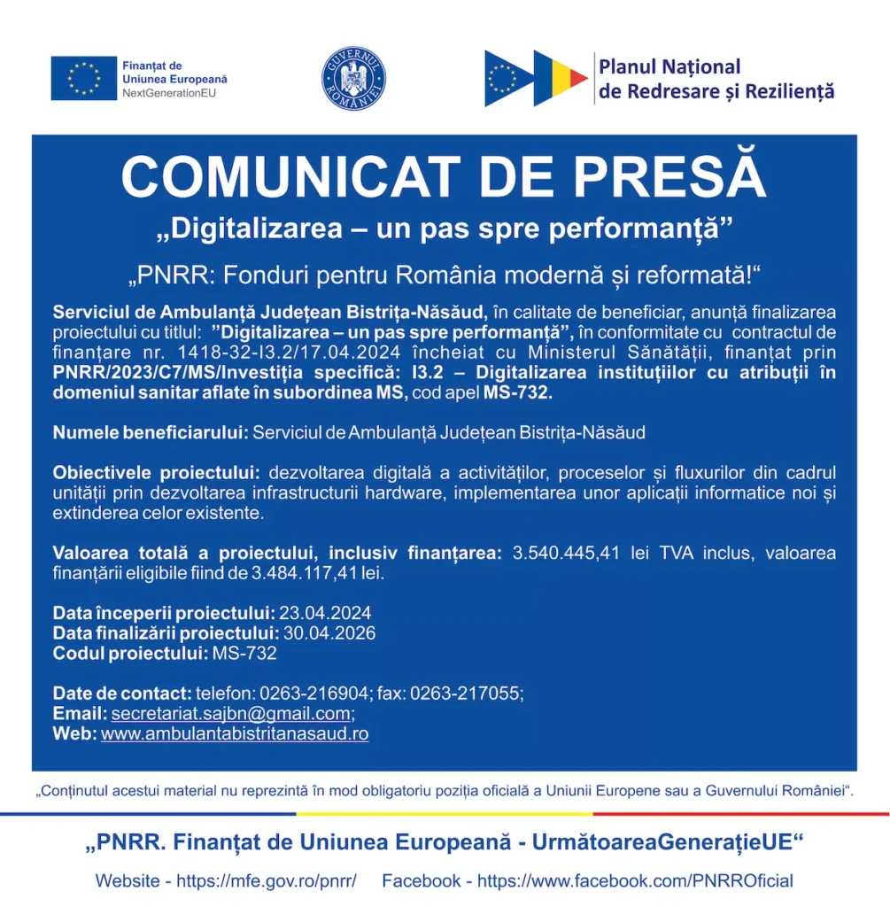 „Digitalizarea - un pas spre performanță SAJ Bistrita