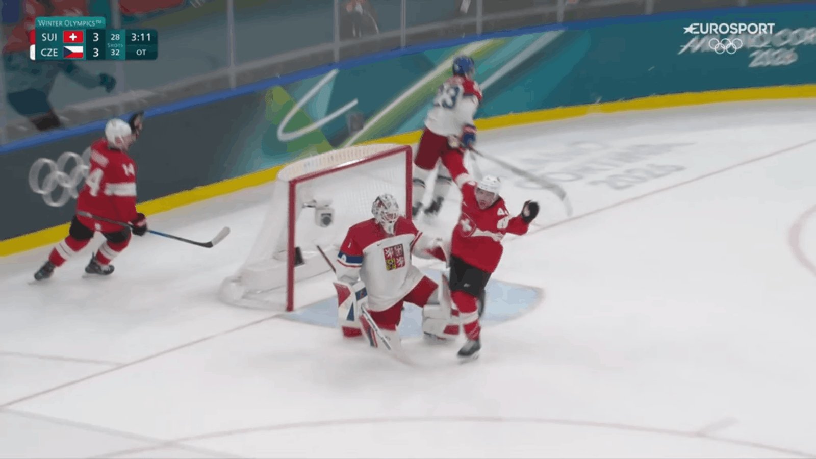 JO Hochei: Elveția învinge în prelungiri Cehia. Slovacia, calificată direct în sferturi