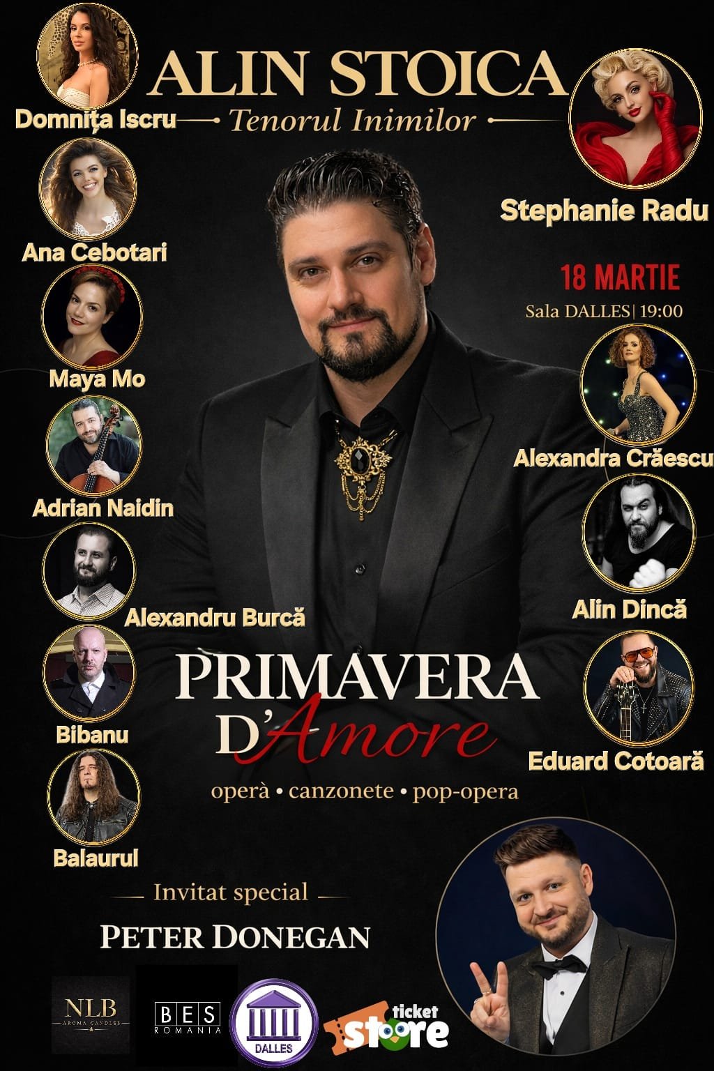 „Primavera D’Amore” – tenorul Alin Stoica aduce la Sala Dalles o seară de operă, canzonete și pop-opera alături de invitați speciali