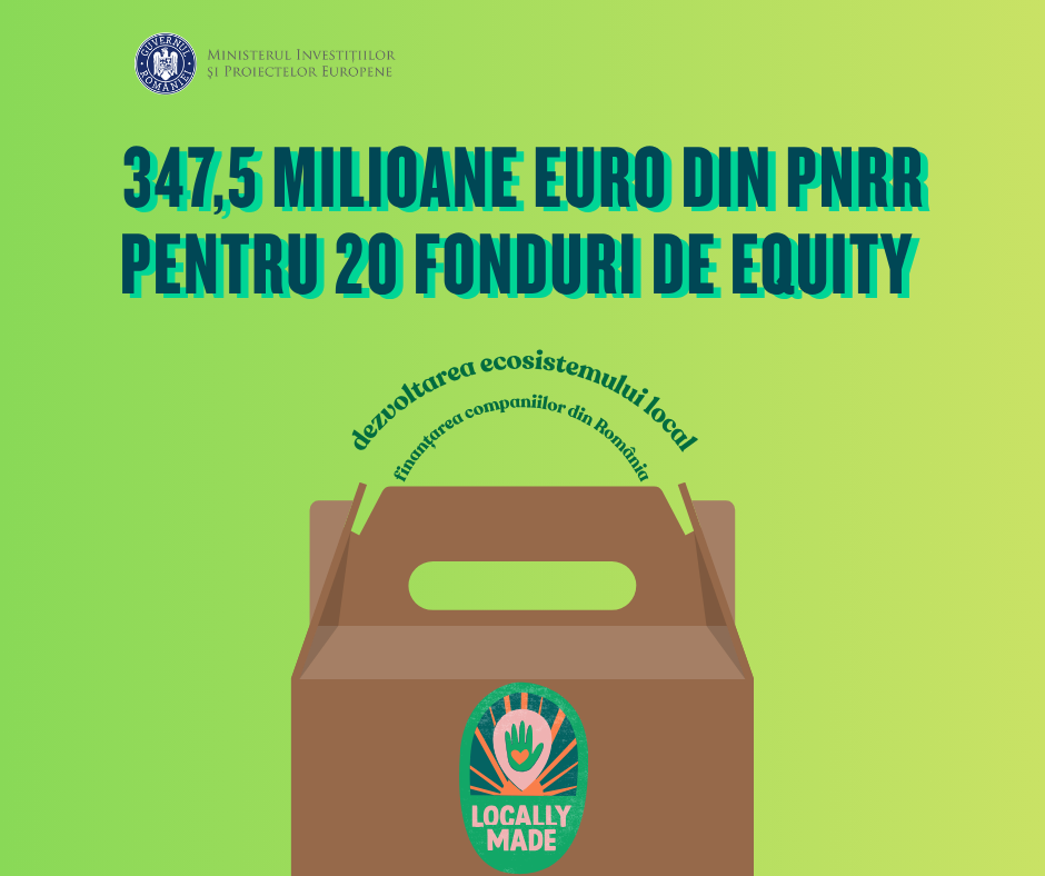 Alocări totale de 347,5 milioane de euro din PNRR pentru 20 fonduri de equity – finanțări-record prin Fondul de Fonduri de Capital de Risc pentru redresare (REF)