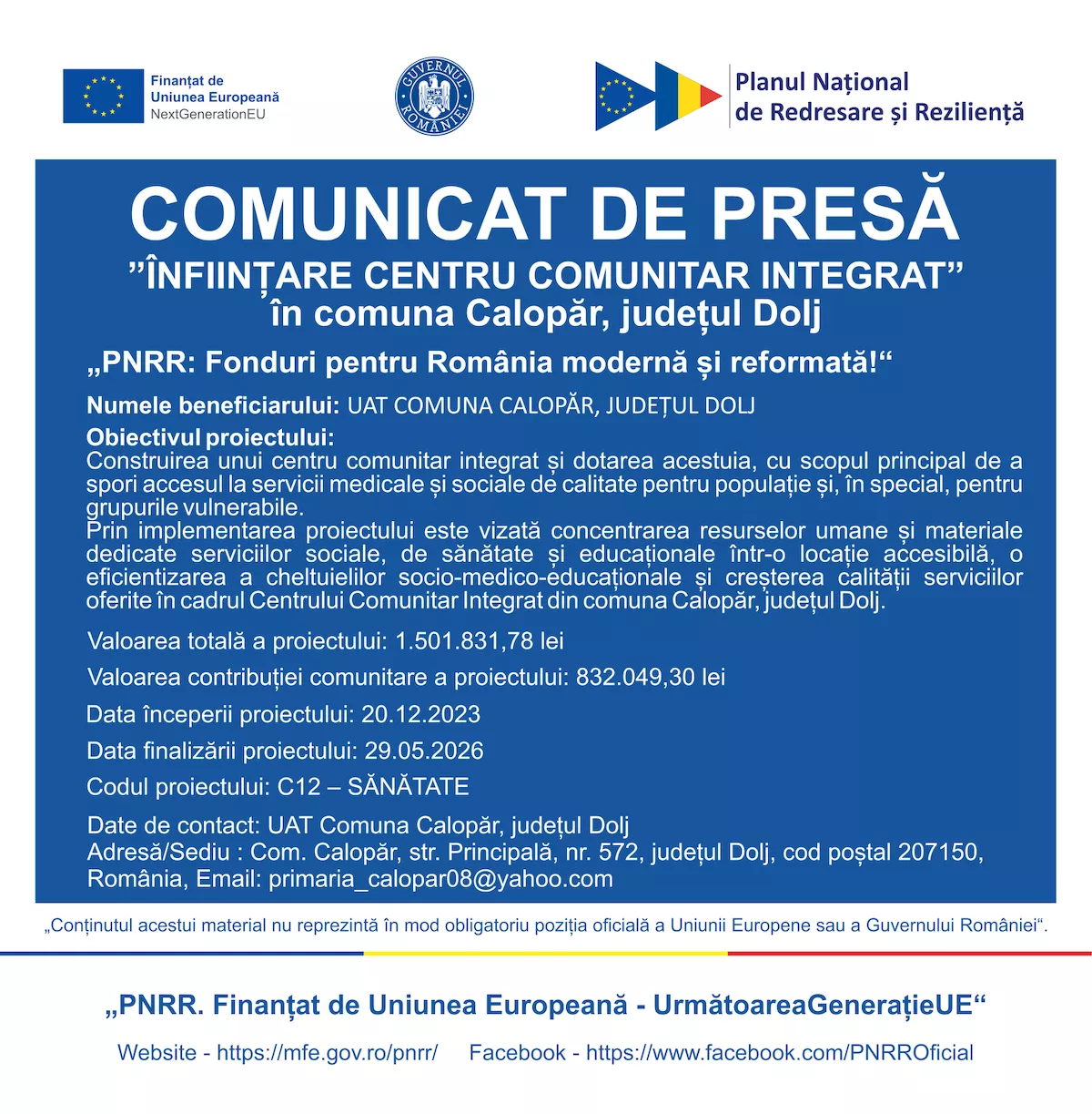 Calopar_Comunicat publicare online _1 zi _26 mai-1