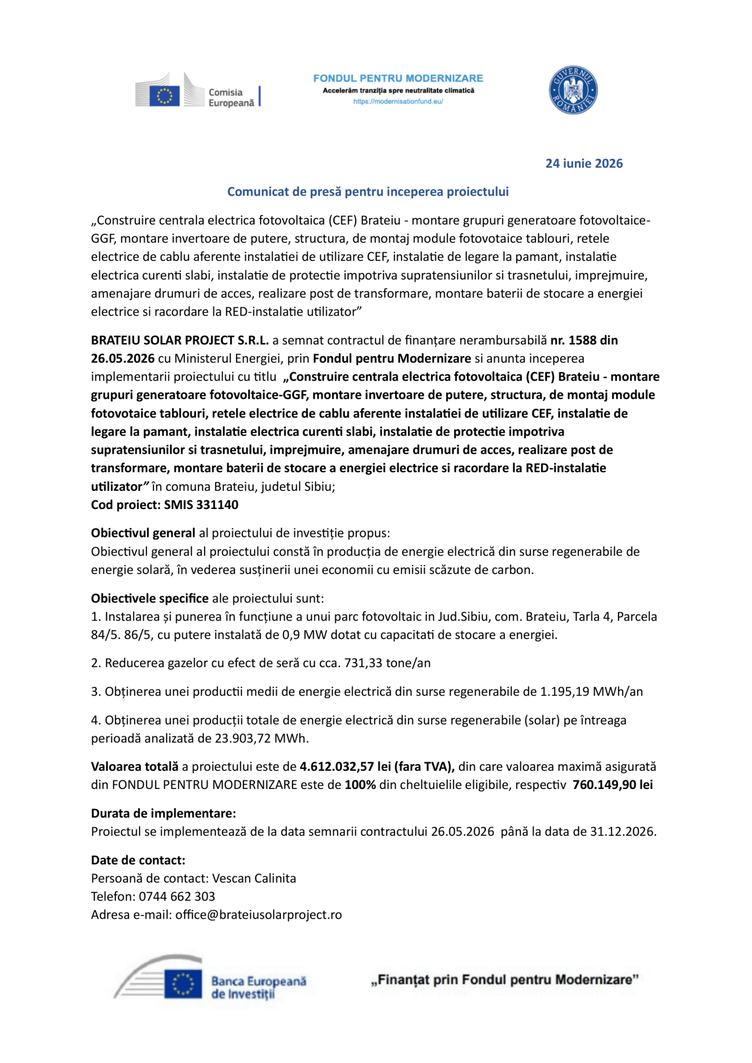 Anunt incepere proiect_Brateiu-1