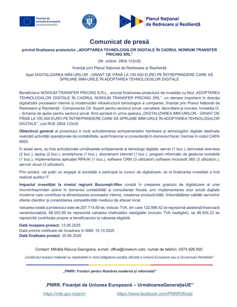 comunicat-de-presa-final-NOWIUM TRANSFER PRICING
