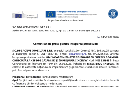Comunicat de presă DFGAI pt începerea proiectului Căzănești-1