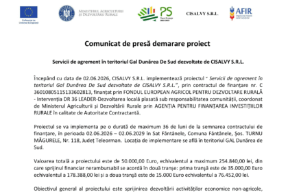 Comunicat de presa demarare proiect_CISALVY S.R-1Comunicat de presa demarare proiect_CISALVY S.R-1