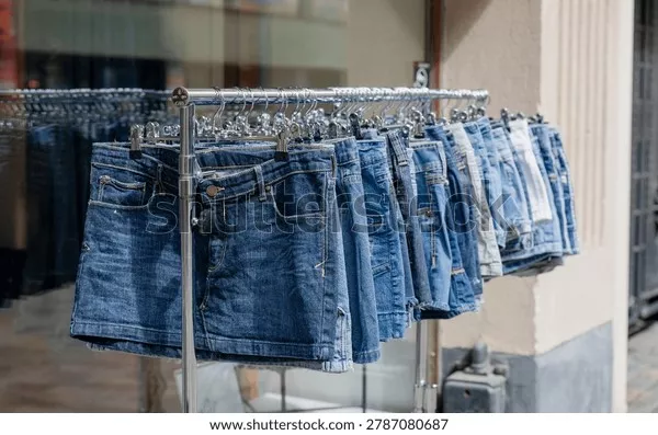 Femeie purtând o fustă de blugi în sezonul cald